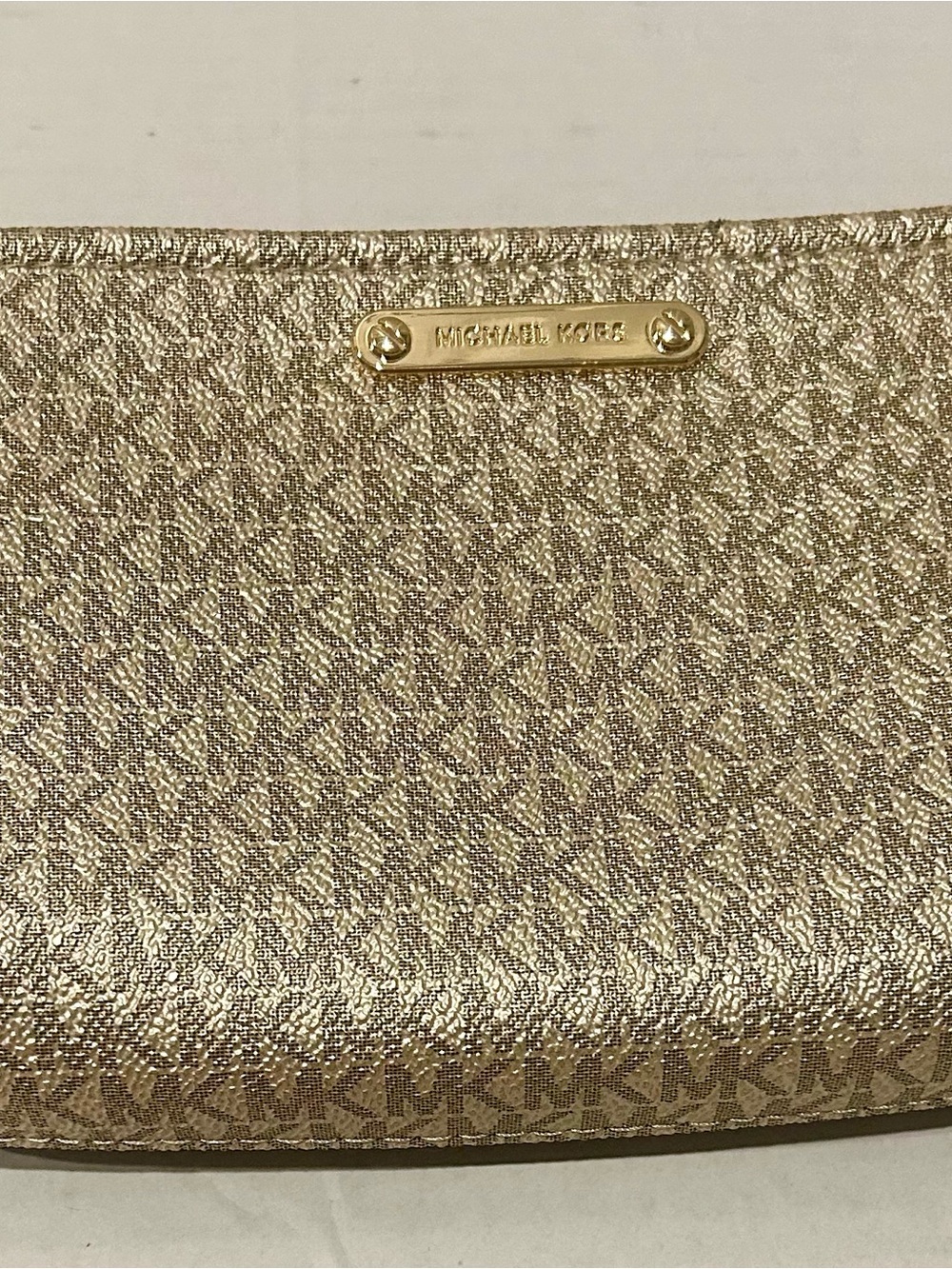 Michael Kors Metallic Gold Logo Belt Bag